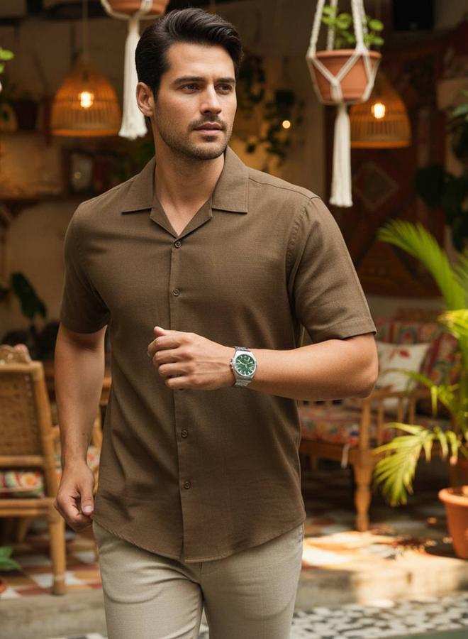 TRULOOM Men Solid Relaxed Fit Cotton Shirt - Image 1